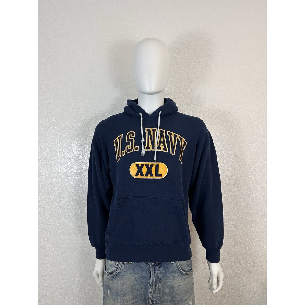 Vintage U.S. Navy XXL Hoodie – Made in USA – Soffe Fleece – Rare Military